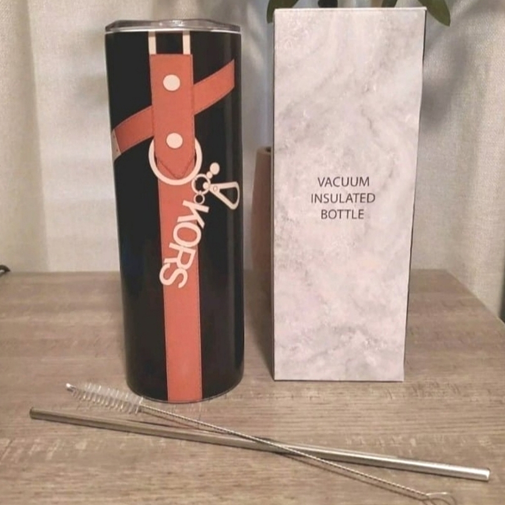 Custom Handbag Tumbler 20oz Skinny Hot/Cold Sublimated NIB - Picture 2 of 4